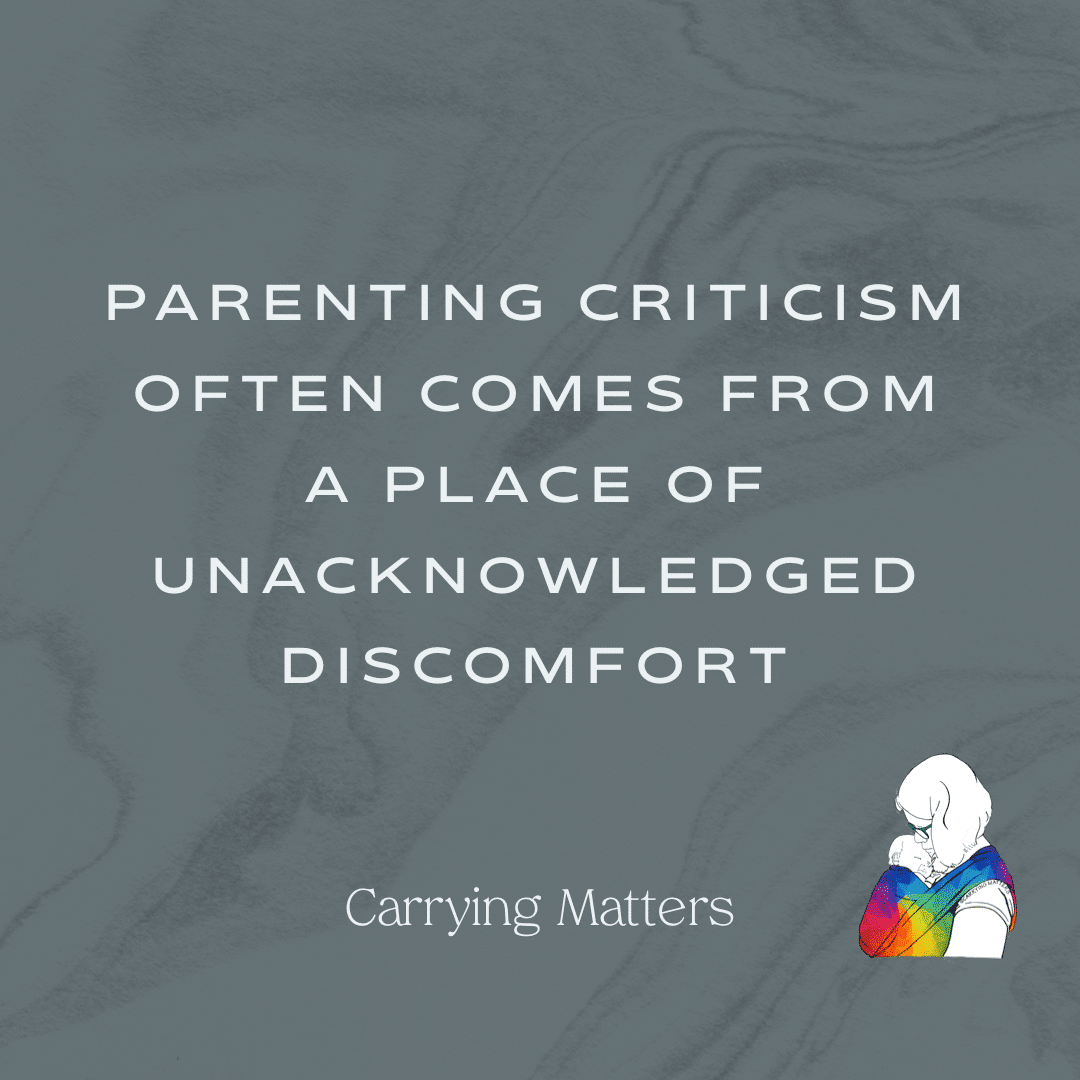 Parenting Criticism - Carrying Matters